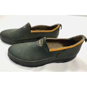 Vtg Le Chameau Mens Gardening Shoes Loafers Slip On Green Round Toe sz 43 US 10